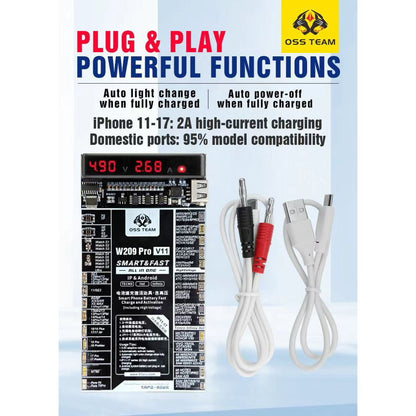 W209 Pro V11 Battery Activation Test Board For IPhone 7-17 & iWatch & Android Battery FoneFunShop