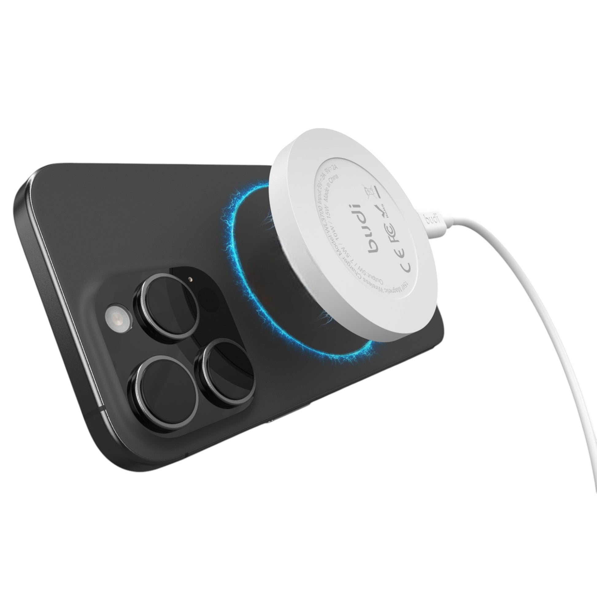 Budi 15W Wireless Charger With Type C Cable Budi FoneFunShop