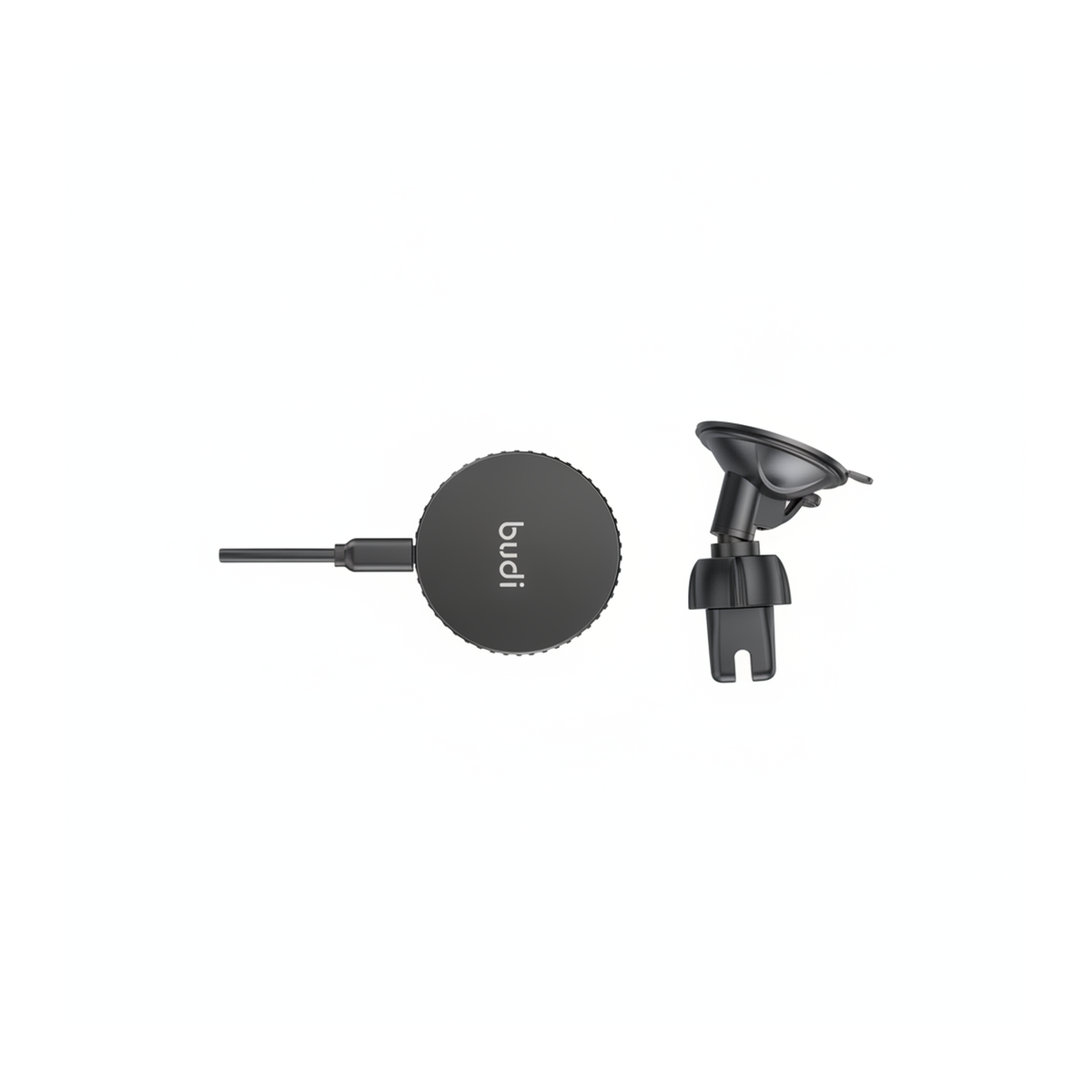 Budi Magnetic Wireless Car Charger Holder 15W Windscreen and Vent - top view