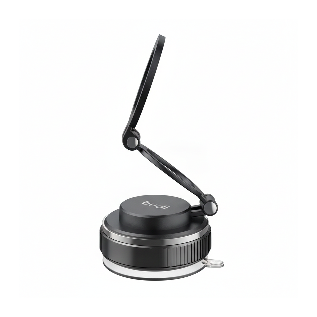 Budi Magnetic Car Phone Mount Foldable Suction Base 360 Rotation - side view