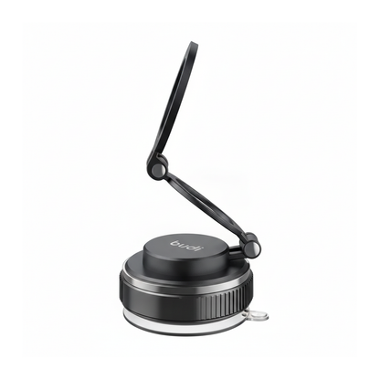 Budi Magnetic Car Phone Mount Foldable Suction Base 360 Rotation - side view