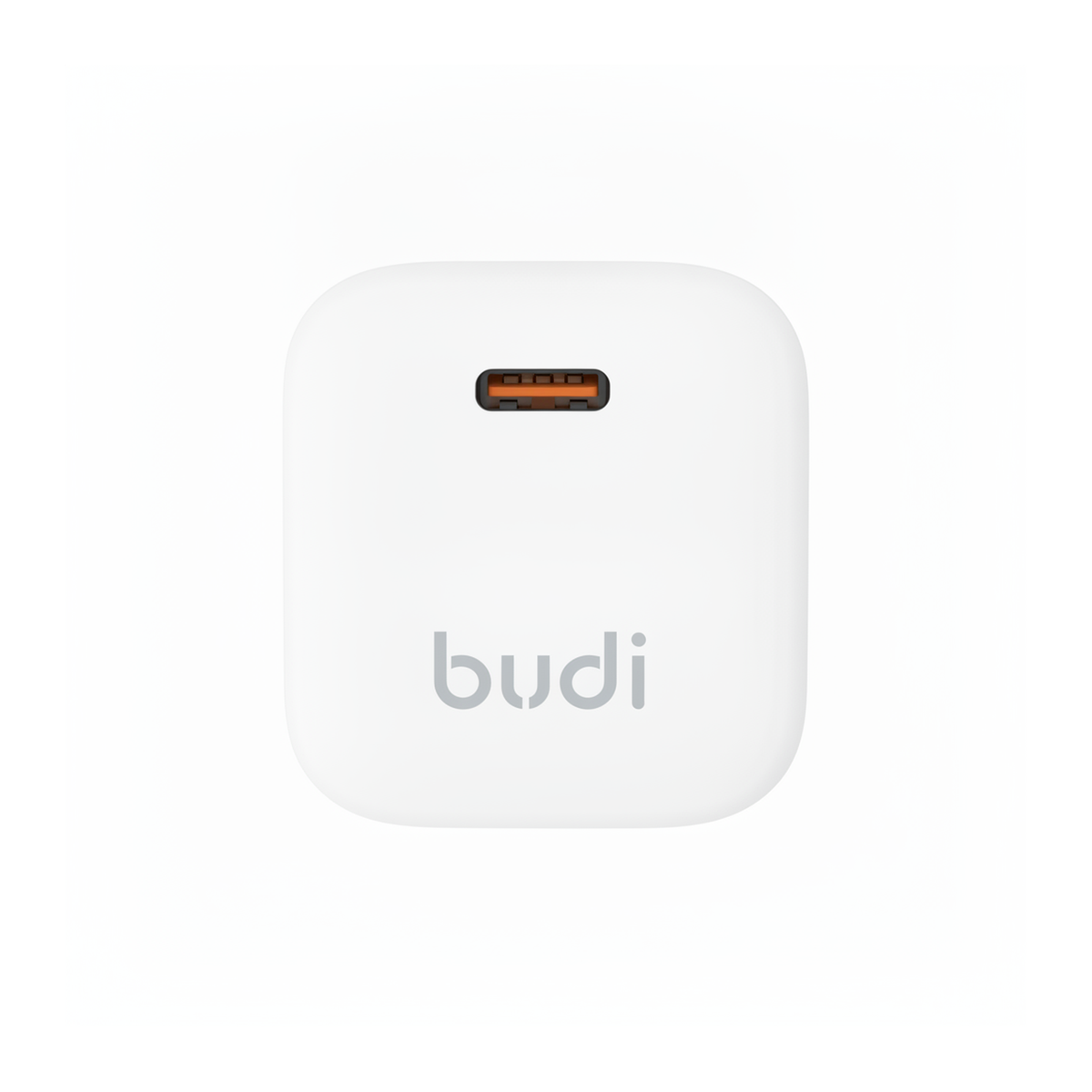 Budi 67W GaN USB-C Compact Wall Charger UK Plug PD Fast Charging - top view