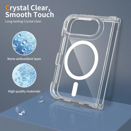Clear Case For iPhone Duo Magnetic Charging Front and Back Clamshell Case Cover FoneFunShop