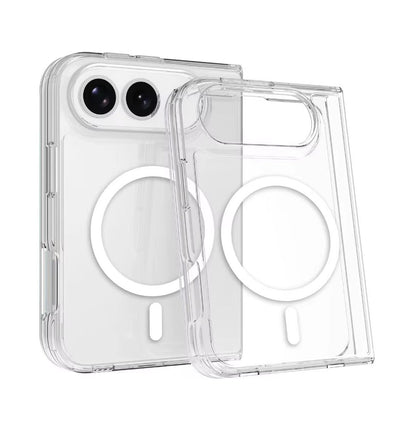 Clear Case For iPhone Duo Magnetic Charging Front and Back Clamshell Case Cover FoneFunShop