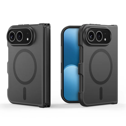 Black Case For iPhone Duo Magnetic Charging Front and Back Clamshell Case Cover FoneFunShop