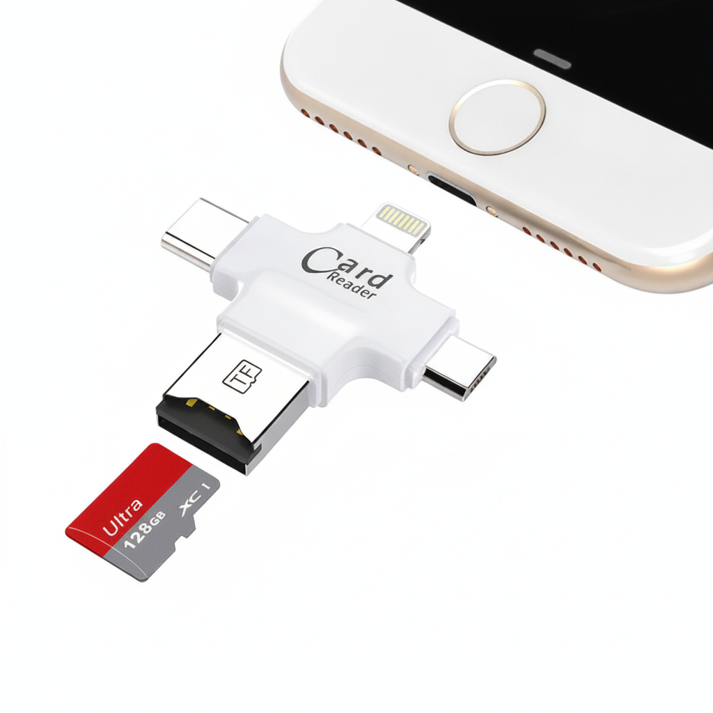 MicroSD Card Reader For iPhone Type C and Micro USB OTG FoneFunShop