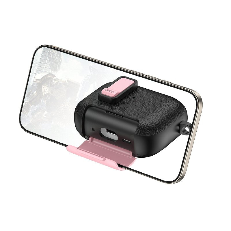 Case For AirPods Pro 3 3rd Gen with Secure Lock Clip Full-Body Shockproof Hard Protective Cover - Pink Case Cover FoneFunShop