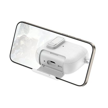 Case For AirPods Pro 3 3rd Gen with Secure Lock Clip Full-Body Shockproof Hard Protective Cover - White Case Cover FoneFunShop