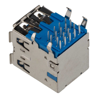 Molex Right Angle, Through Hole Female - 2 Port Type USB Type A USB Connector USB 3.0 (48406-0003) Electronic Components FoneFunShop