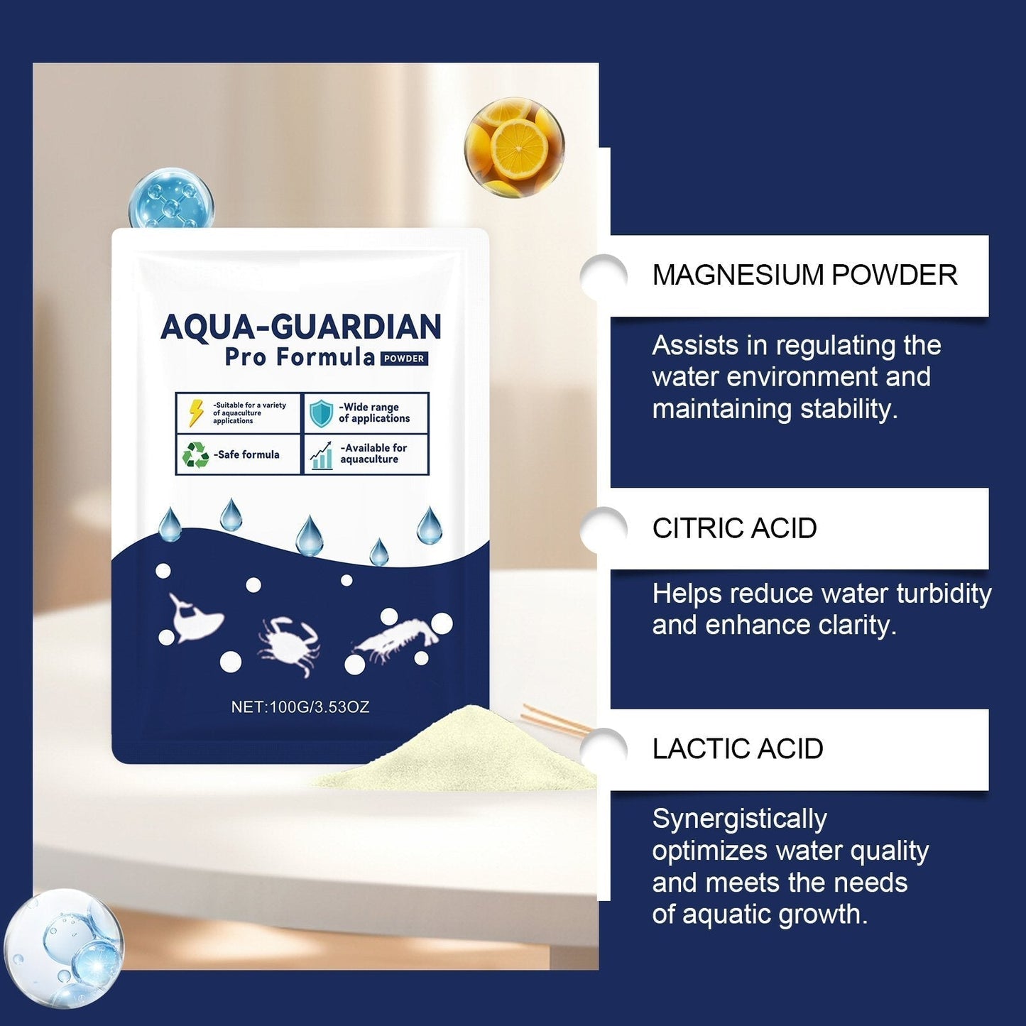 Aqua Guardian Pro Formula Pond Aquarium Water Clarifier Clear Cloudiness - Pack of 5 Aquarium FoneFunShop