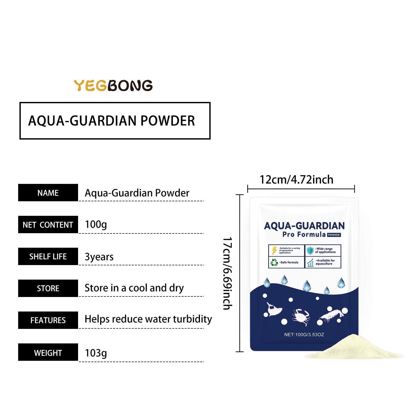 Aqua Guardian Pro Formula Pond Aquarium Water Clarifier Clear Cloudiness - Pack of 5 Aquarium FoneFunShop