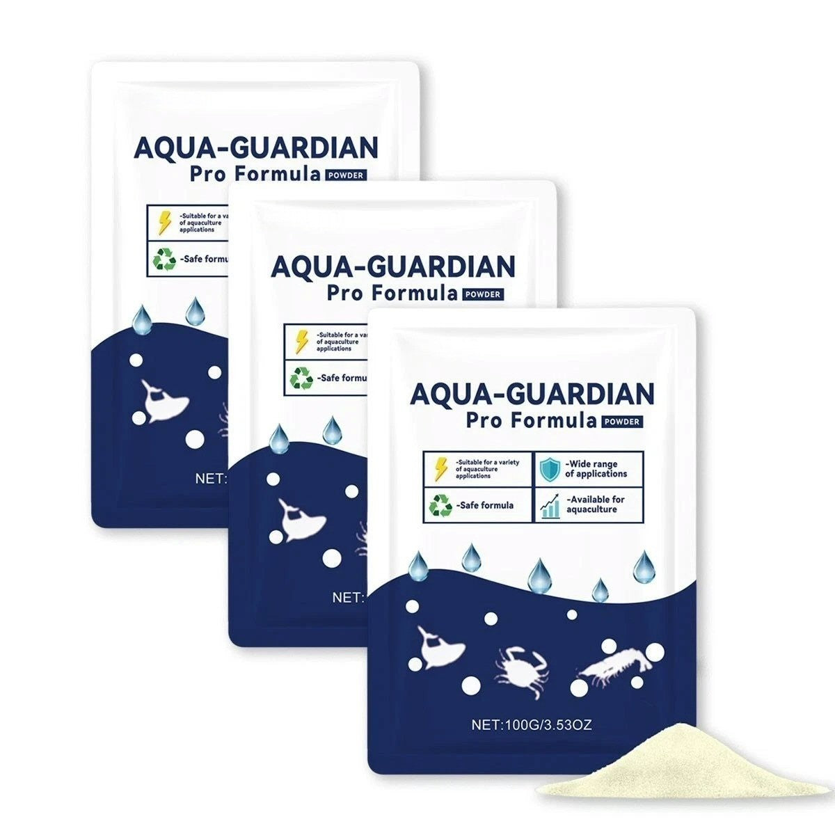 Aqua Guardian Pro Formula Pond Aquarium Water Clarifier Clear Cloudiness - Pack of 3 Aquarium FoneFunShop