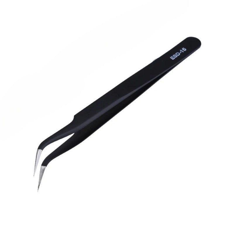 Angled Tweezers ESD Alloy Ergonomic For Phone Repair Tweezers FoneFunShop