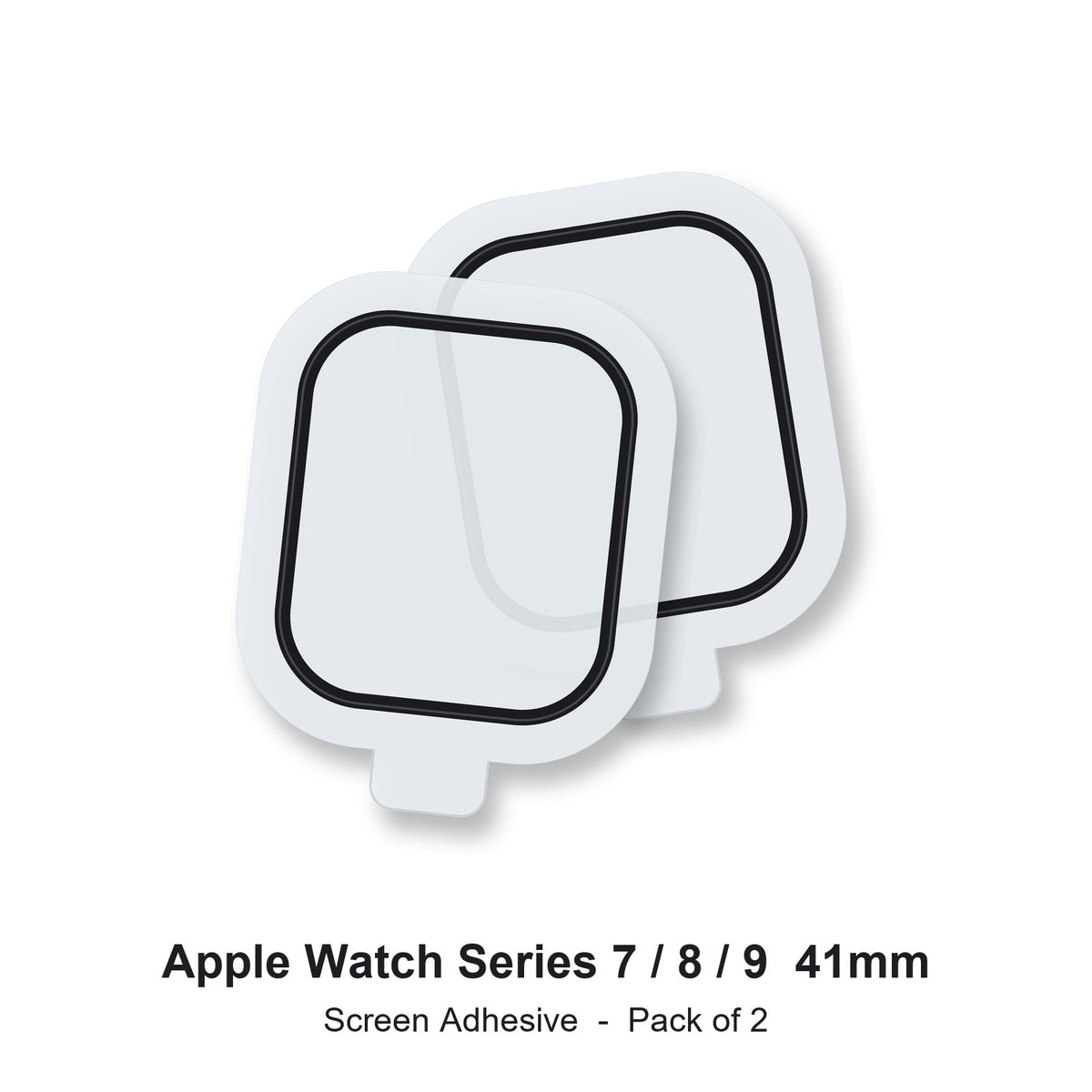 Adhesive For Apple Watch Screen Series 7 / 8 / 9 41mm Pack of 2 Adhesive FoneFunShop