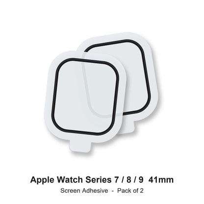 Adhesive For Apple Watch Screen Series 7 / 8 / 9 41mm Pack of 2 Adhesive FoneFunShop