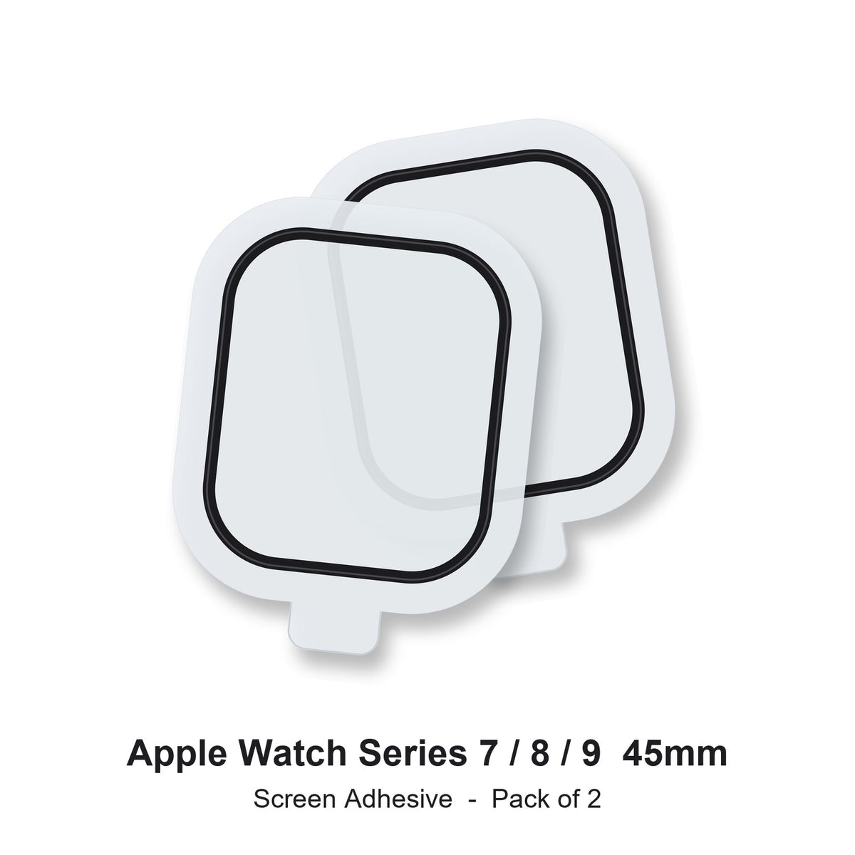 Adhesive For Apple Watch Screen Series 7 / 8 / 9 45mm Pack of 2 Adhesive FoneFunShop