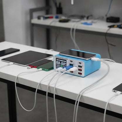 8 Port Charging Station Relife RL304S High Power Fast USB LED Display Relife FoneFunShop