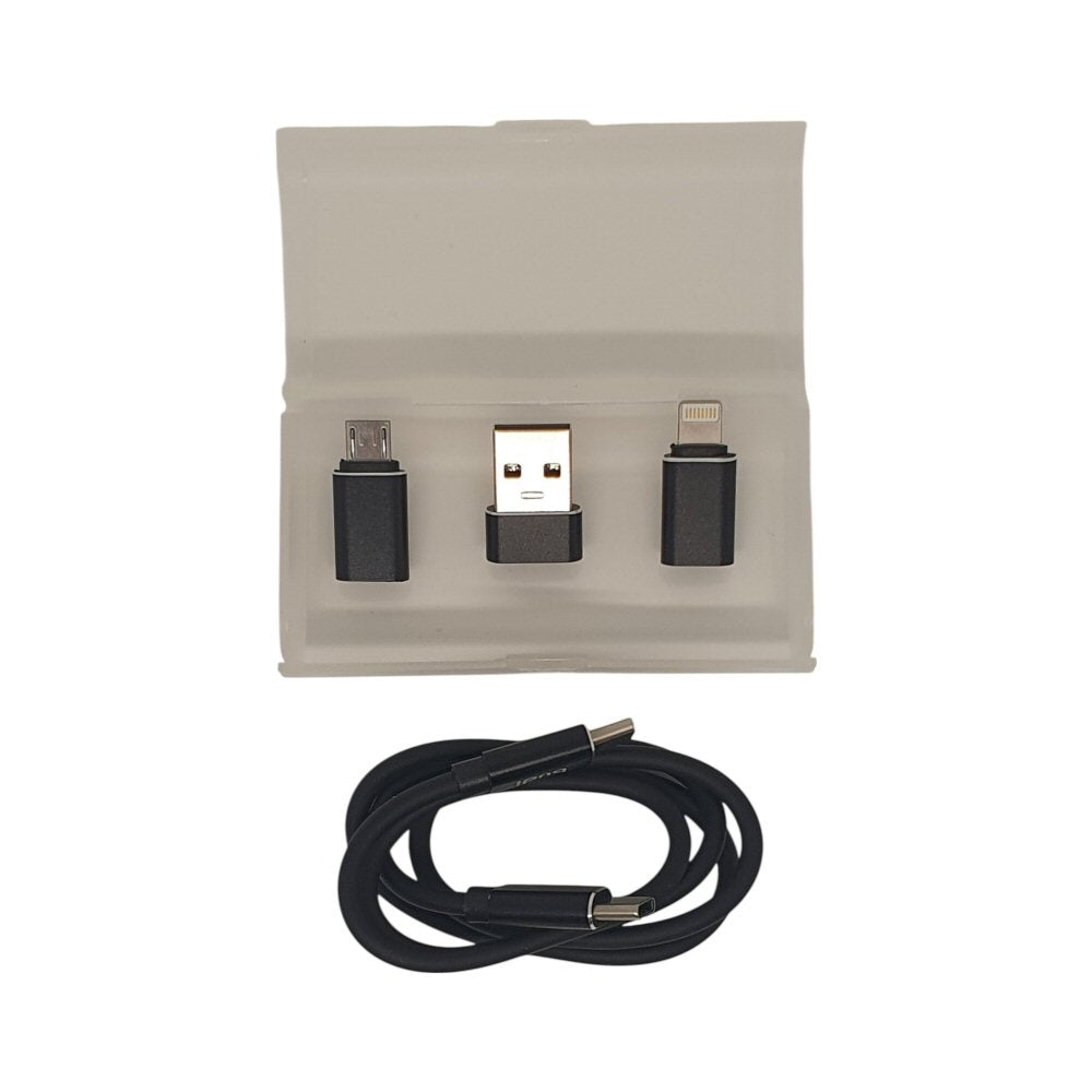 Budi USB-A 6in1 Cable For Phone Fast Charge Sync iPhone 8Pin - USB-C - Micro USB Cable FoneFunShop