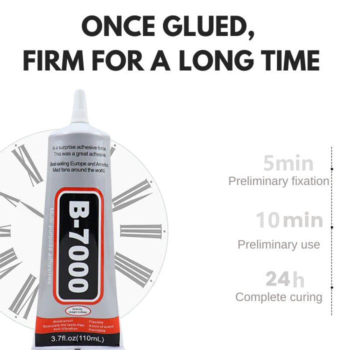 B7000 Multi-Purpose Clear Adhesive for Crafts, Rhinestone Crafts, Leather, Wood, Glass, Metal, Jewellery, Fabric FoneFunShop
