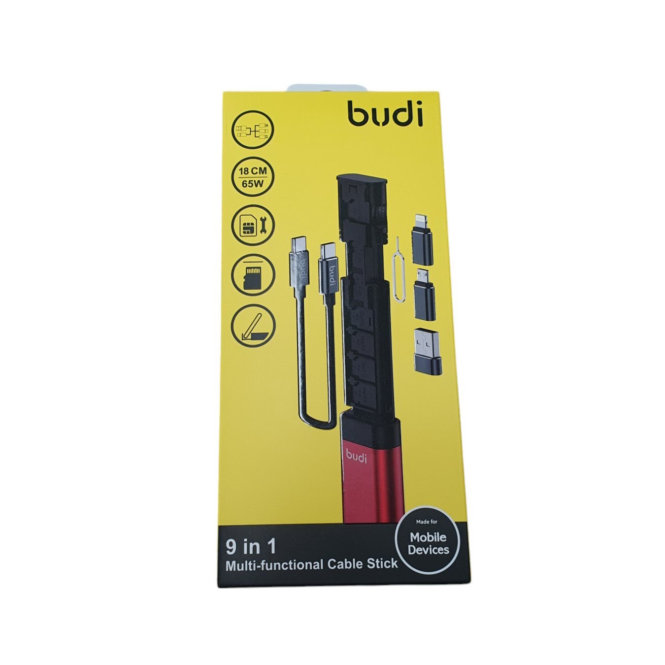 Multi Universal Charging Cable Stick for Travel in Red (Pack of 2) Cable FoneFunShop