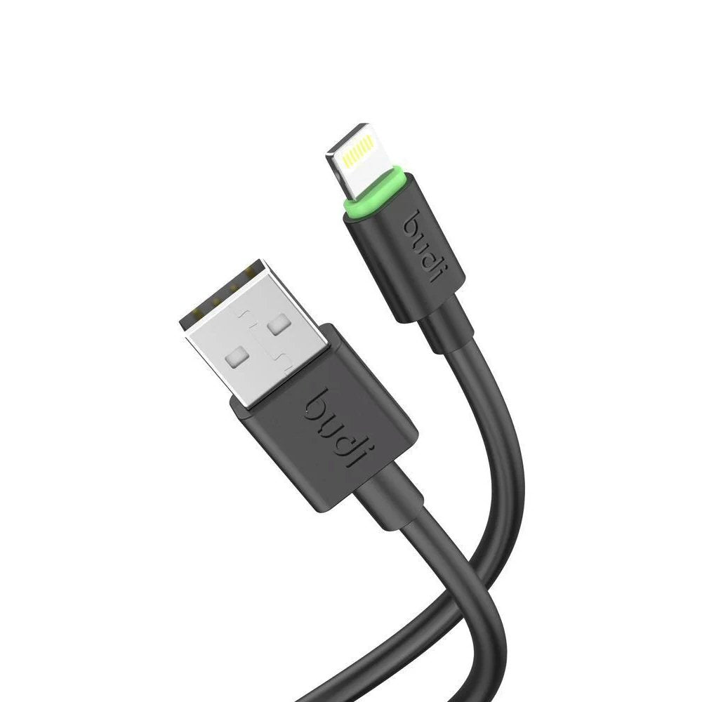 Budi USB-A To 8Pin Cable For iPhone 1M Black Cable FoneFunShop