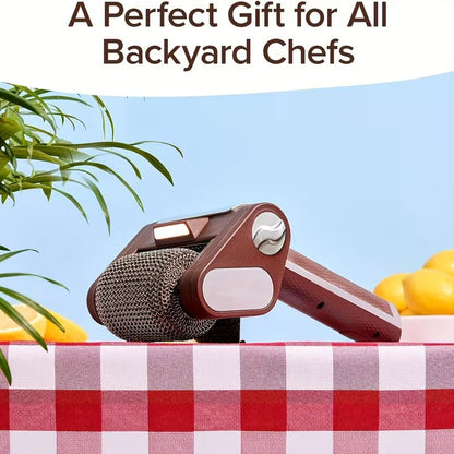 Electric BBQ Grill Brush, Cordless Rotary Cleaner with Detachable Brush 350RPM Motor