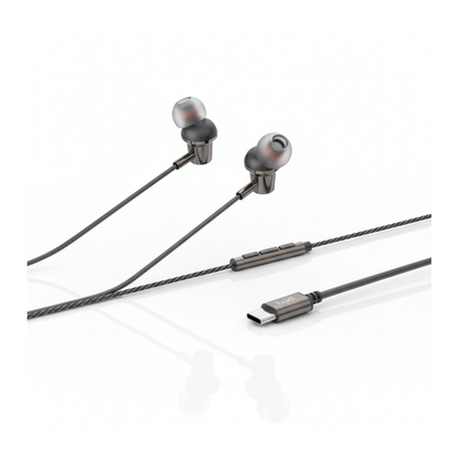 Budi EP79TB USB-C Metal Earphones True Sound with Mic 1.2M - hero