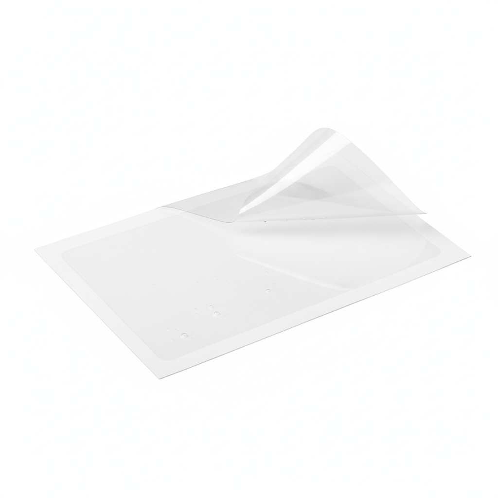 Hydrogel film peeling from liner