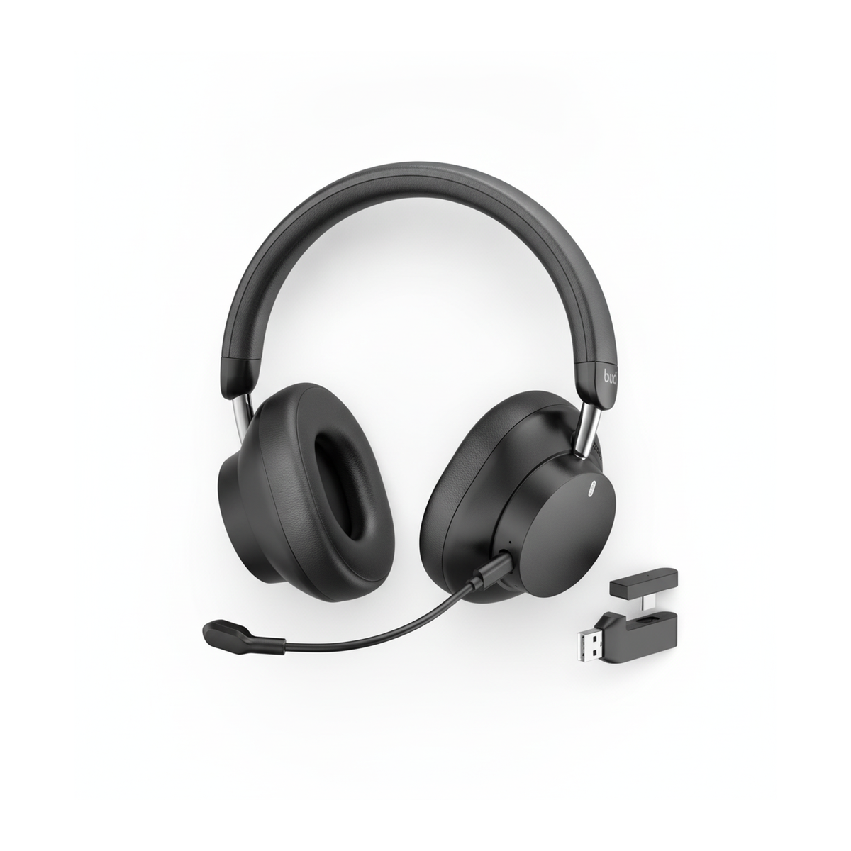 Budi Wireless Gaming Headset 2.4G Bluetooth Wired 40mm Drivers 33H - top view