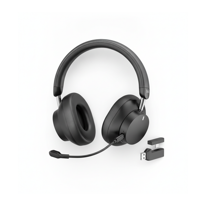 Budi Wireless Gaming Headset 2.4G Bluetooth Wired 40mm Drivers 33H - top view