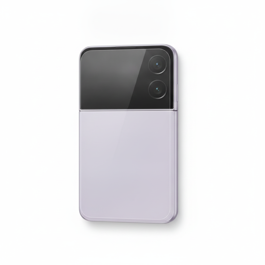 Clear hydrogel back film fitted on Samsung Galaxy Z Flip 8