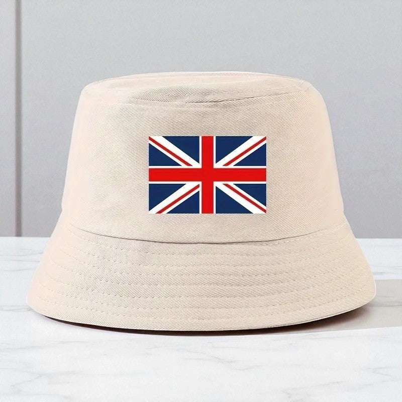 Bucket Hat British Flag Union Jack Beige Hat FoneFunShop