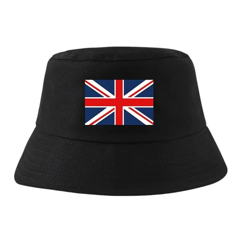 Bucket Hat British Flag Union Jack Black Hat FoneFunShop