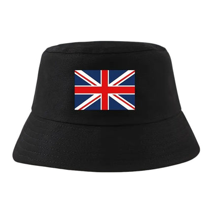 Bucket Hat British Flag Union Jack Black Hat FoneFunShop