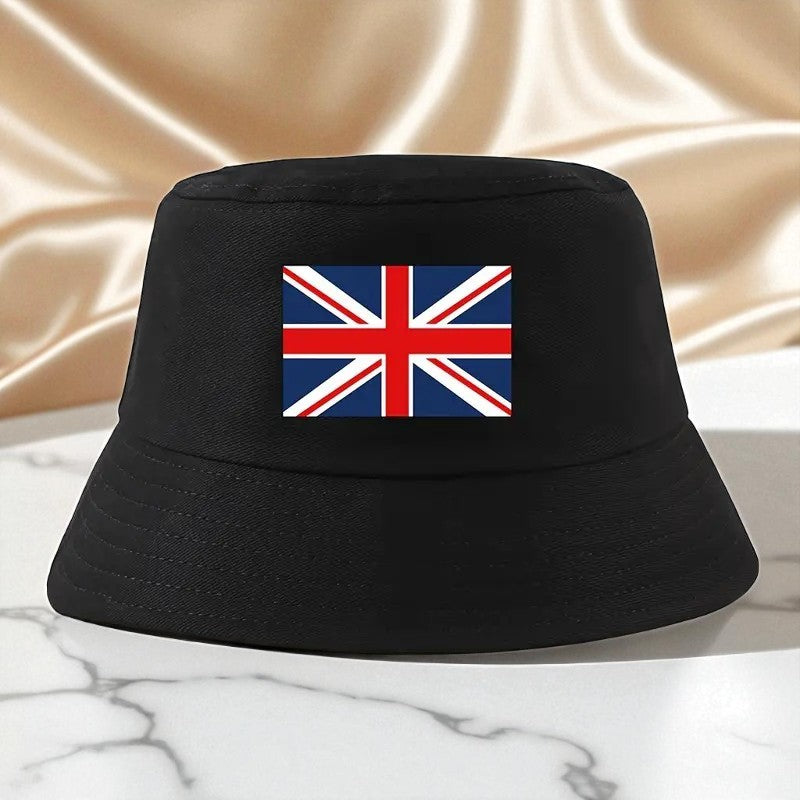 Bucket Hat British Flag Union Jack Black Hat FoneFunShop