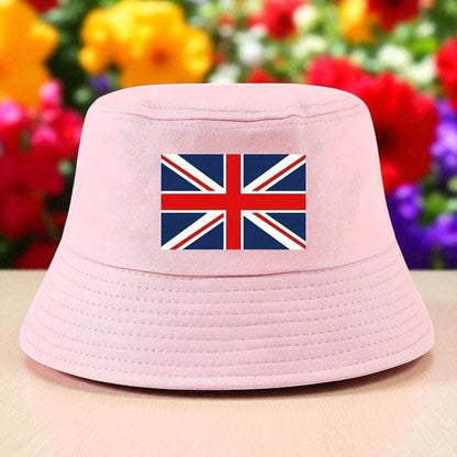 Bucket Hat British Flag Union Jack Pink Hat FoneFunShop
