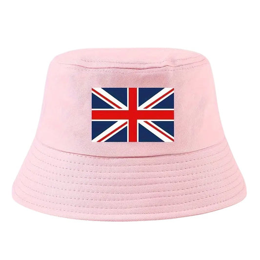 Bucket Hat British Flag Union Jack Pink Hat FoneFunShop