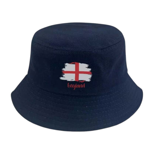 England Flag Bucket Hat Saint George Cross Unisex Fit for Men and Women - Blue Hat FoneFunShop