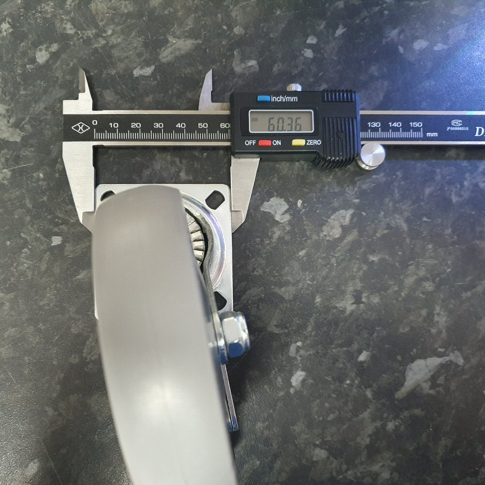 4 inch Wheel Swivel Trolley Caster Thermoplastic Rubber with Brake 100mm On Plate Grey Wheel FoneFunShop