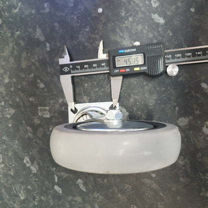 4 inch Wheel Swivel Trolley Caster Rubber 100mm On Plate 50kg Grey (Pack of 4 Wheels) Wheel FoneFunShop