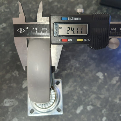 4 inch Wheel Swivel Trolley Caster Thermoplastic Rubber 100mm On Plate Grey Wheel FoneFunShop