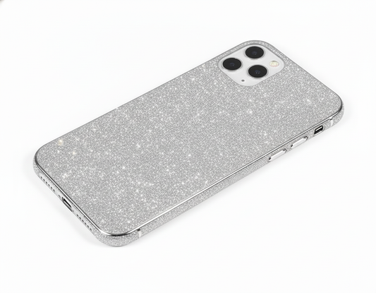 Back Protector For iPhone 11 Pro Glitter Bling Rear Protector Silver Protector FoneFunShop