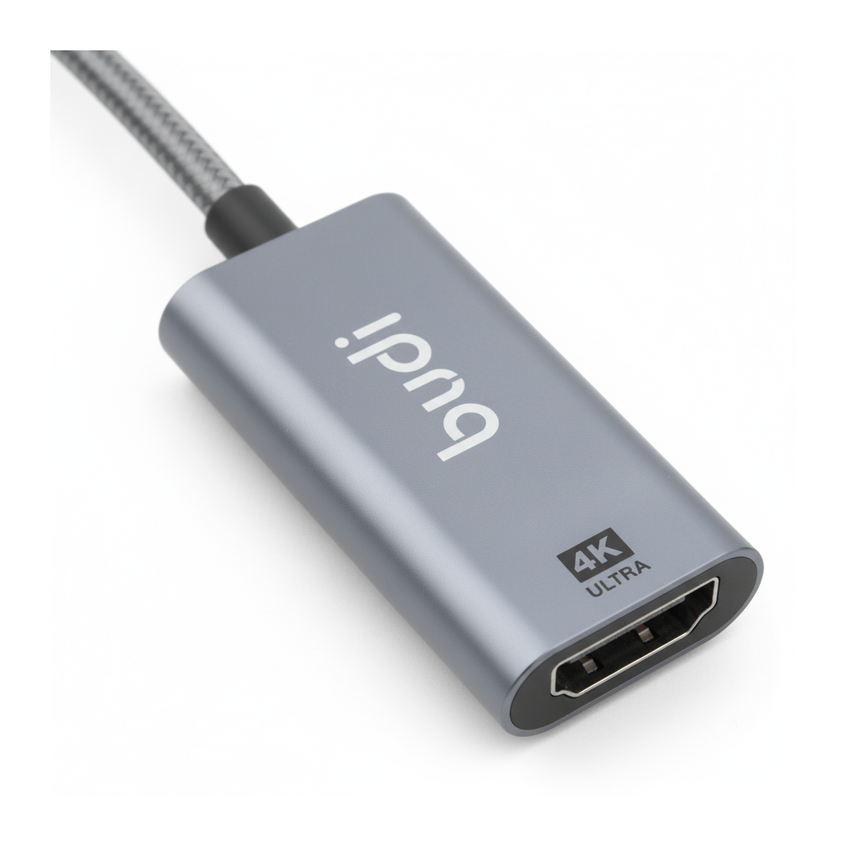 Budi USB-C to HDMI Adapter 4K 30Hz Aluminium Plug and Play Grey Adapter FoneFunShop