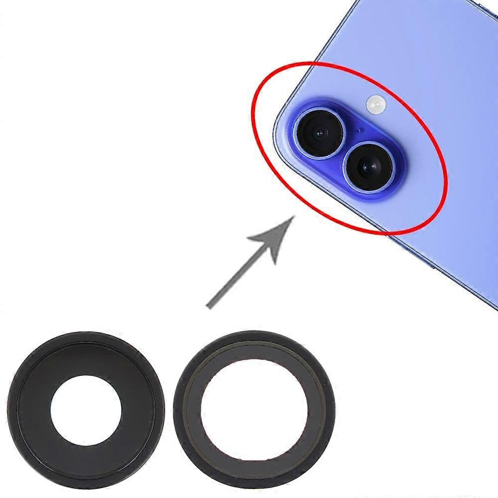 Camera Lens For iPhone 16 and 16 Plus - 2Pc Replacement Glass Parts With Adhesive Camera FoneFunShop