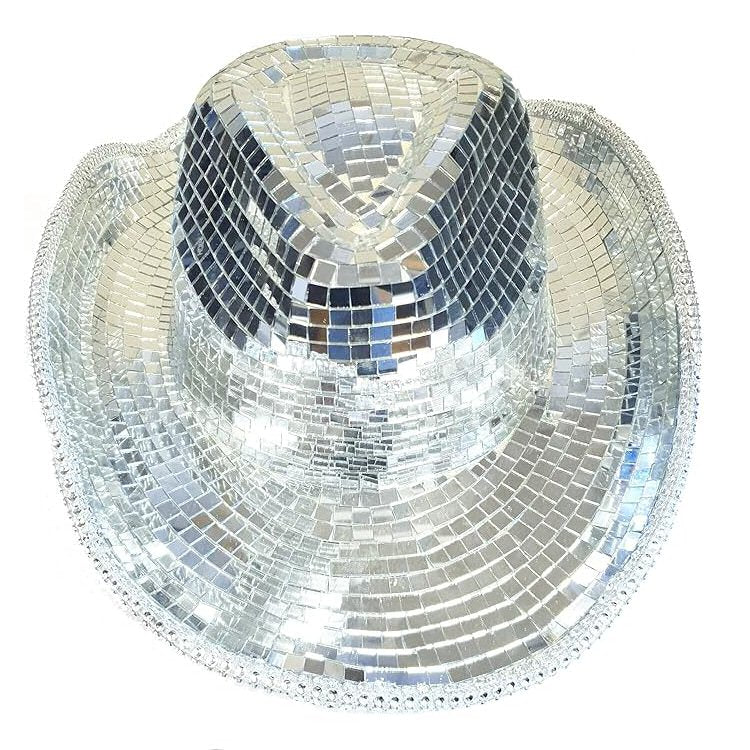Mirror Disco Ball Festival Style Cowboy Hat Hat FoneFunShop