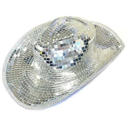 Mirror Disco Ball Festival Style Cowboy Hat Hat FoneFunShop