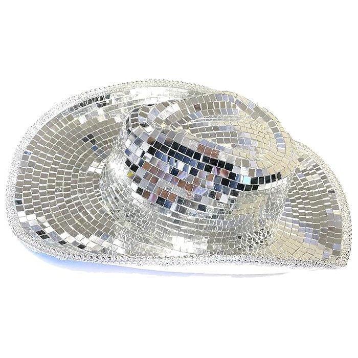 Mirror Disco Ball Festival Style Cowboy Hat Hat FoneFunShop