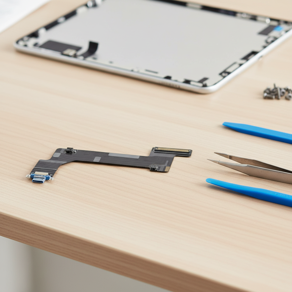 Charging Port Flex Cable For iPad 10th Gen 10.9 (2022) - White / Silver Charging Port FoneFunShop