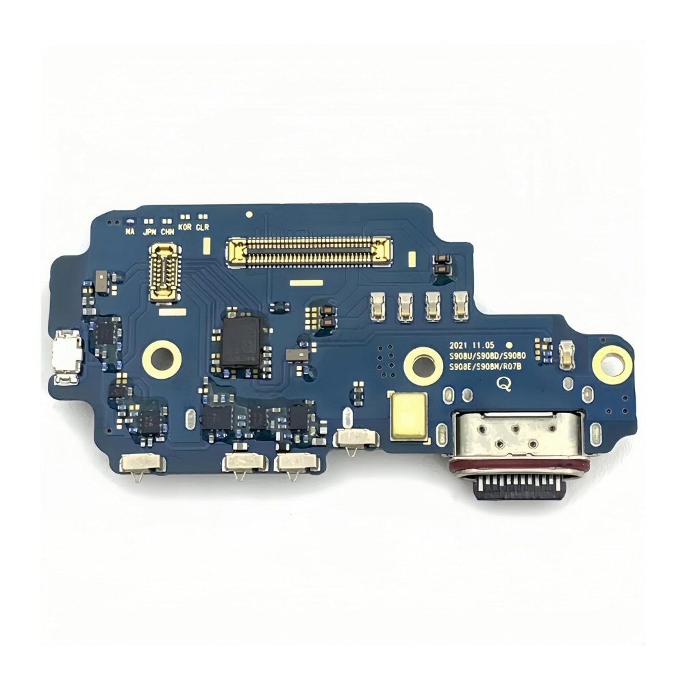 Charging Port For Samsung S22 Ultra SM-S908 Full PCB Board with Sim Card Reader Charging Port FoneFunShop