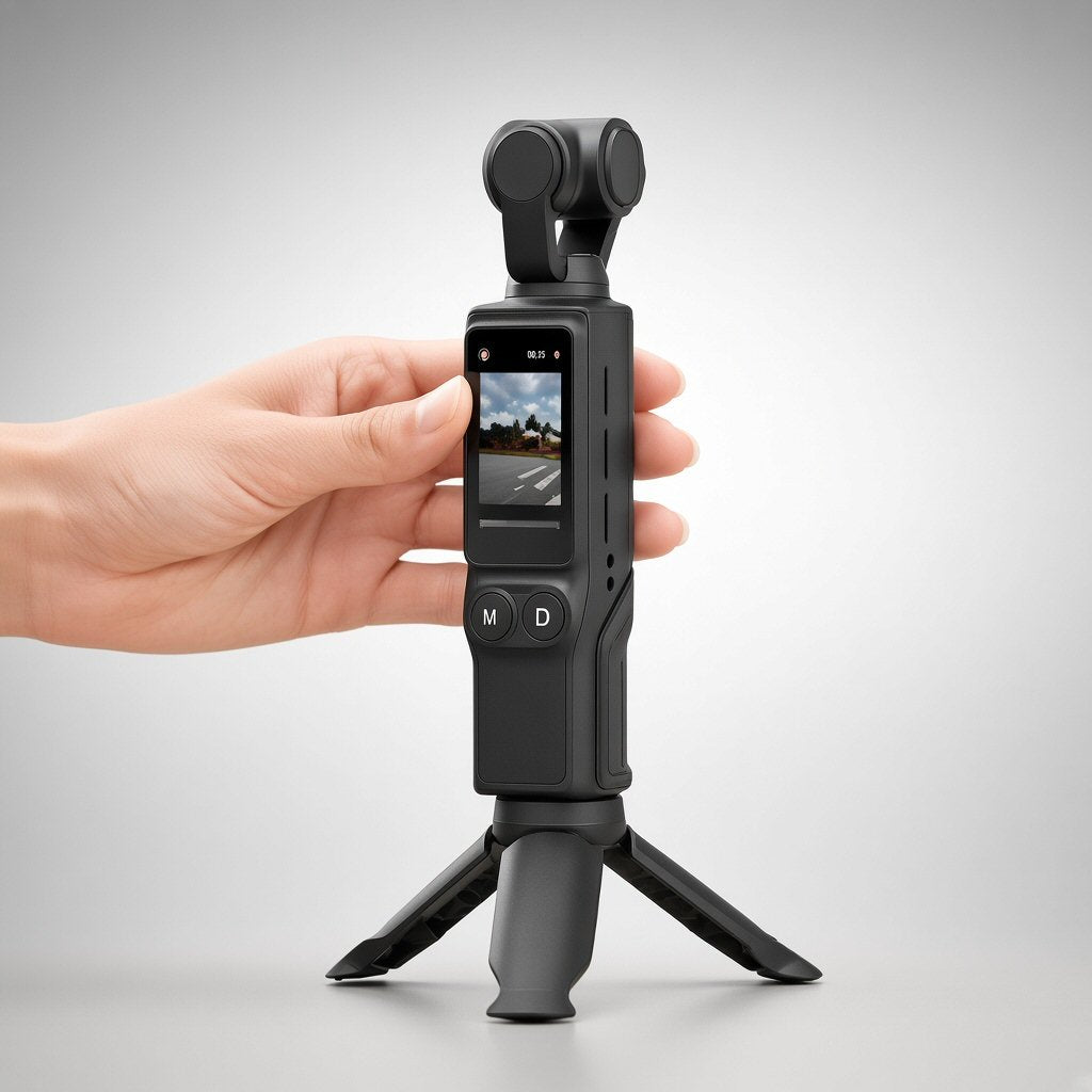 Pocket-Sized Handheld Gimbal Camera 270 Degrees Rotation with Tri-Pod Camera FoneFunShop